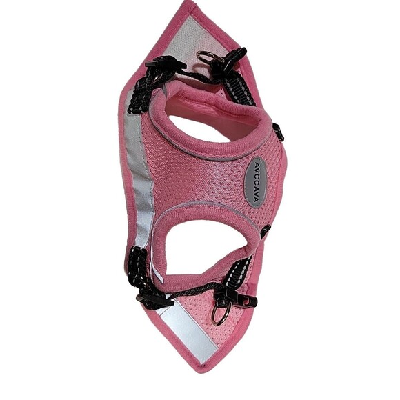 New Sz XS Dog Harness Pink Step-in Lock Adjustable Air Mesh Harness & Leash - Picture 6 of 8